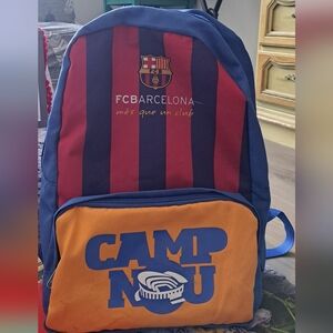 FC Barcelona Striped Backpack - Red and Blue
